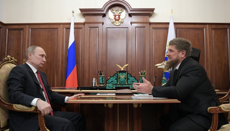 Vladimir Putin, presidente de Rusia, con su homólogo checheno, Ramzán Kadírov.