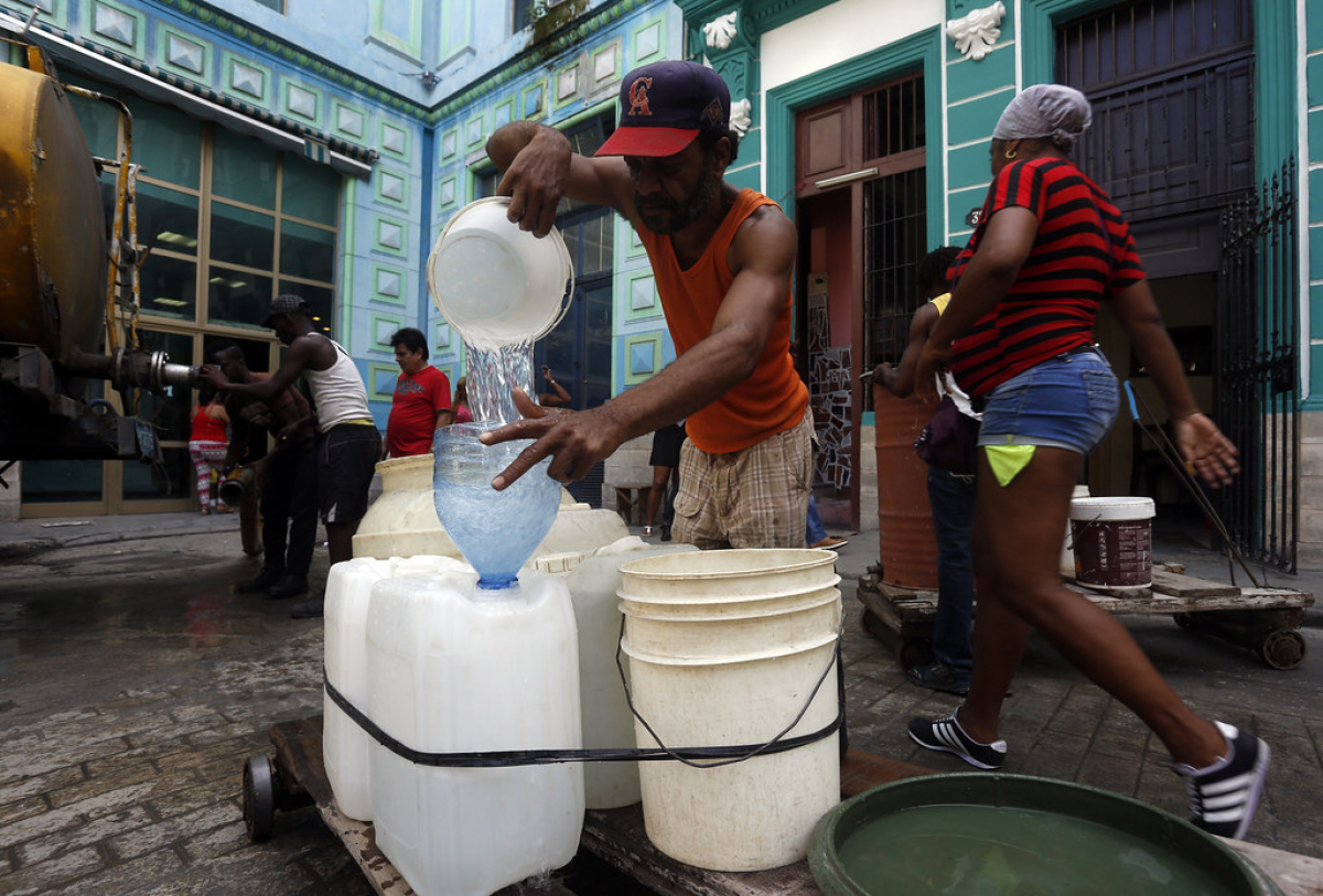 A lack of running water in Old Havana.
