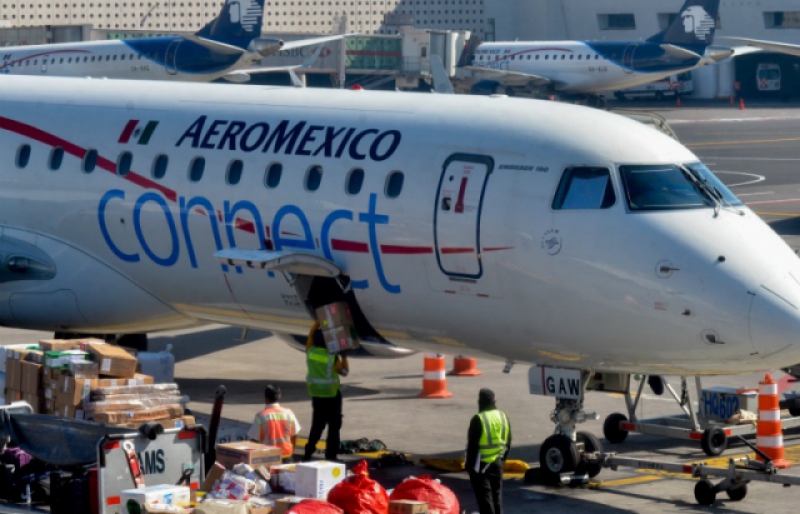 Avión de Aeroméxico. 