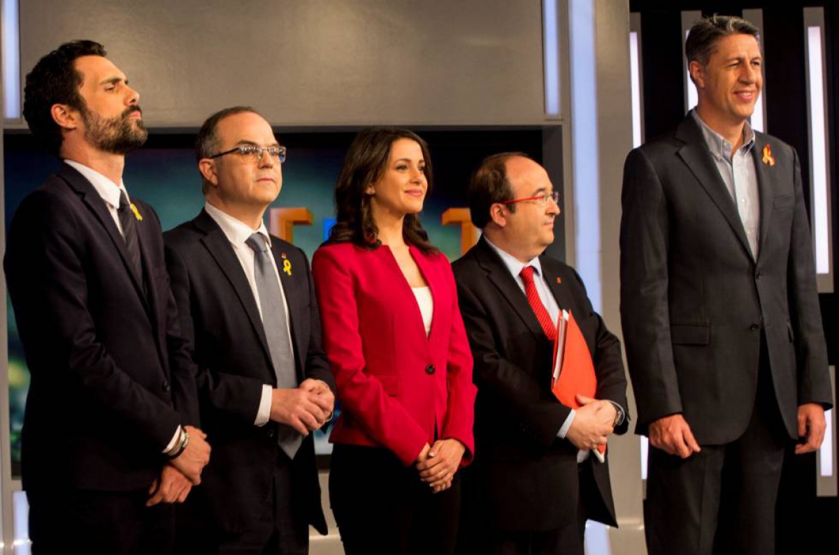 Candidatos de distintos partidos a las elecciones autonómicas catalanas. 