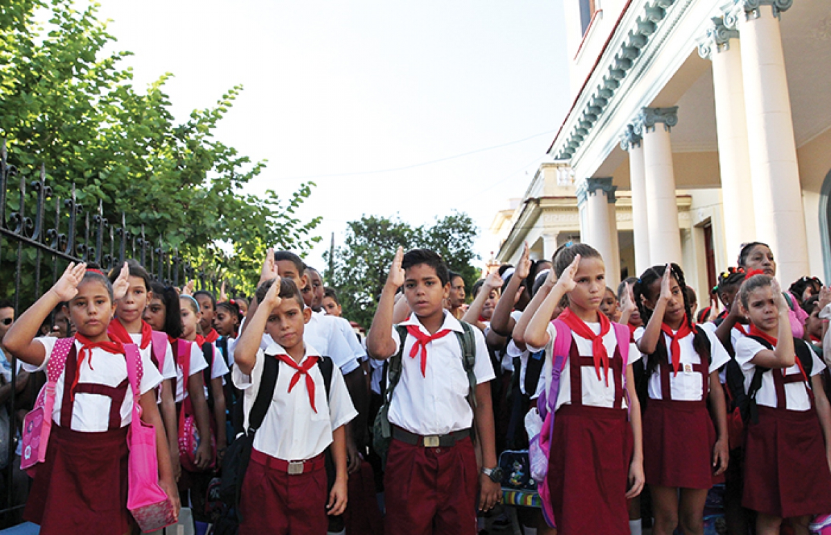 Inicio del curso escolar 2015-2016 en La Habana.