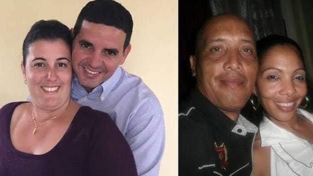 Médicos cubanos secuestrados con sus parejas.