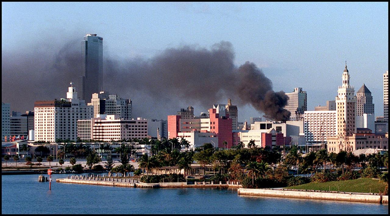 Vista de Miami desde el 395 Bridge.