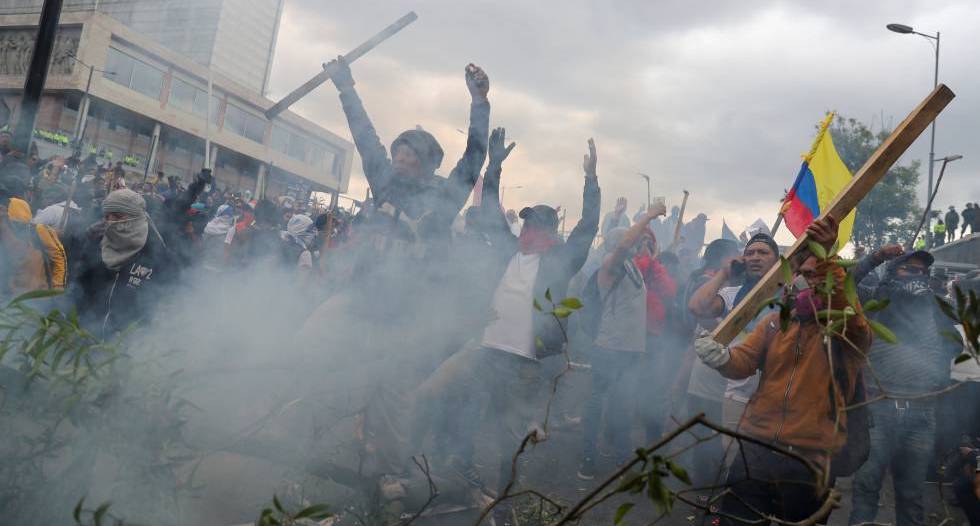 Protestas en Ecuador contra el Gobierno de Lenín Moreno.