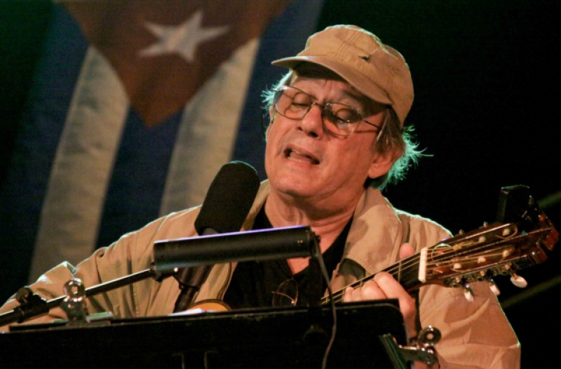 El cantautor cubano Silvio Rodríguez. 