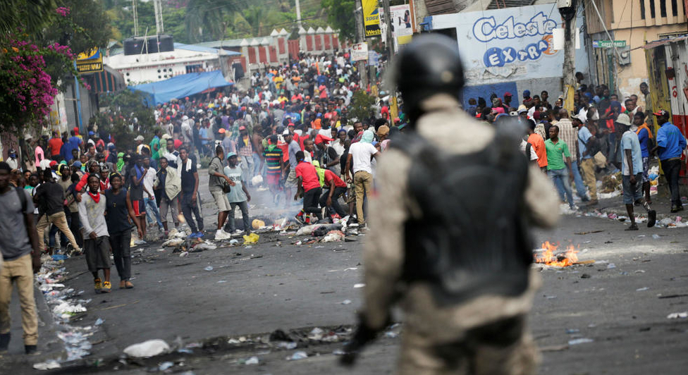 Protestas en Haití en septiembre de 2019.