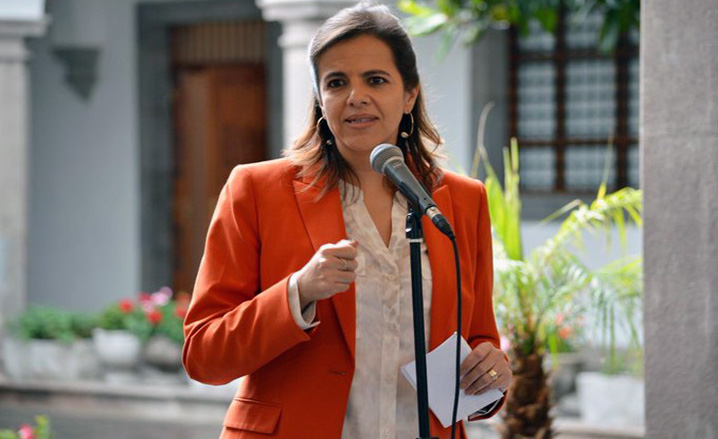 La ministra ecuatoriana de Gobierno, María Paula Romo.