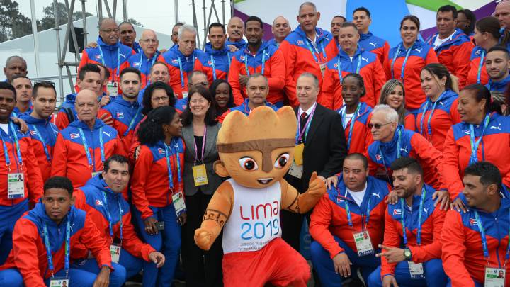 Parte de la delegación cubana en los Panamericanos de Lima 2019.