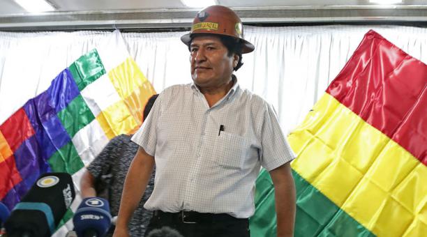 Evo Morales durante la reunión.