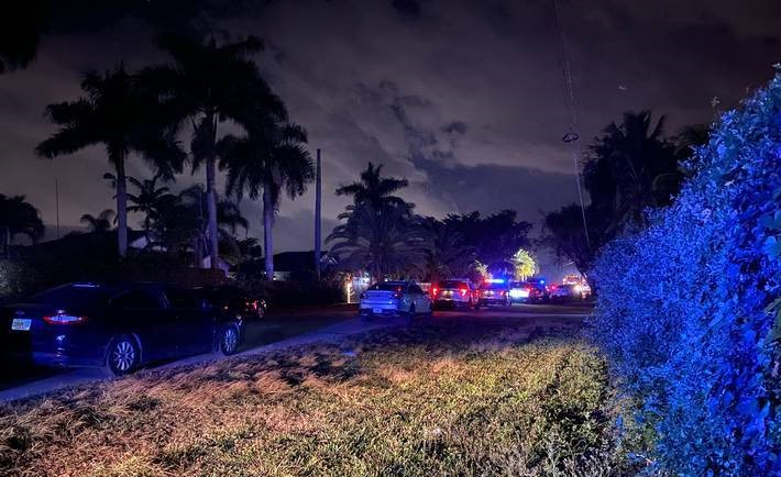 La Policía de Miami-Dade en la escena del crimen.