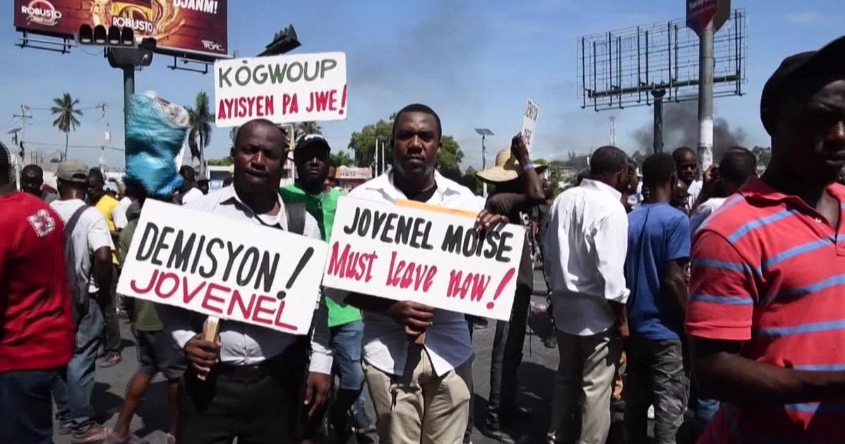 Protesta contra el Gobierno de Jovenel Moise en Haití.
