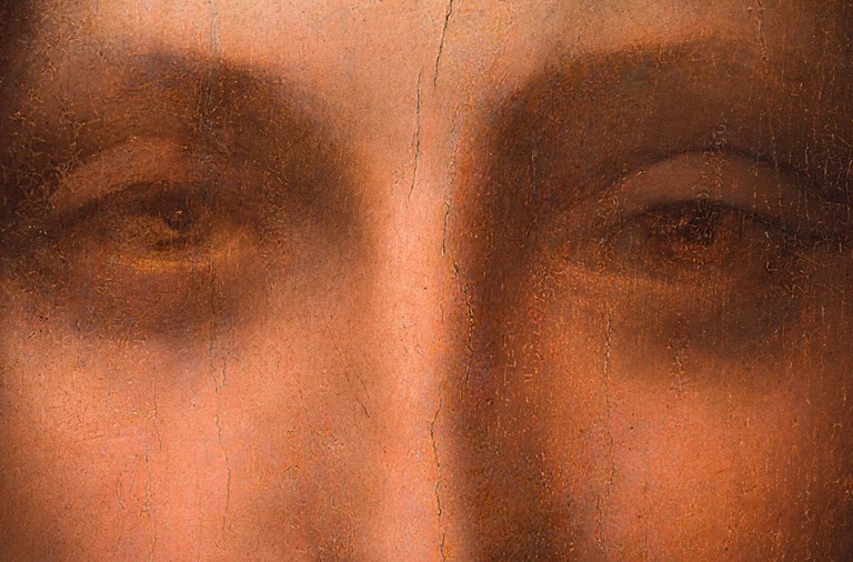 Detalle de pintura de Leonardo da Vinci.
