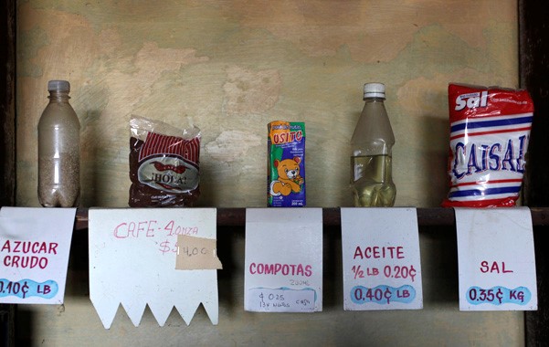 Productos racionados en Cuba.