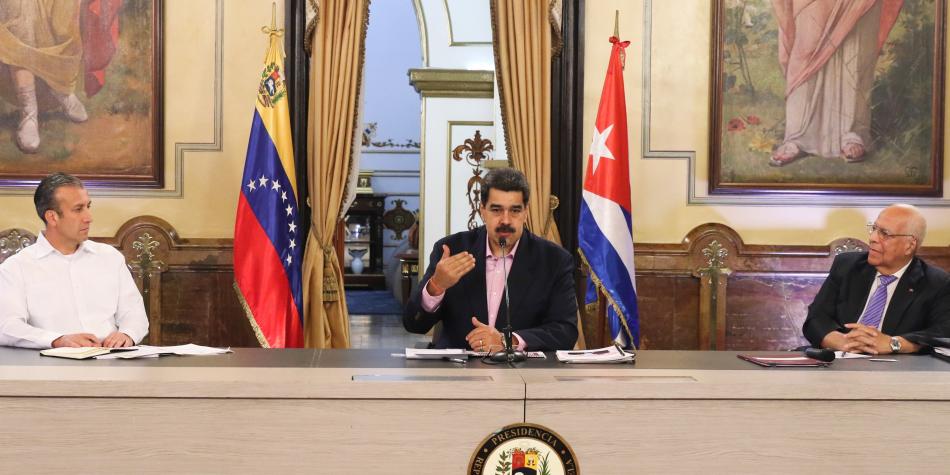 Nicolás Maduro durante una comparecencia en Caracas.