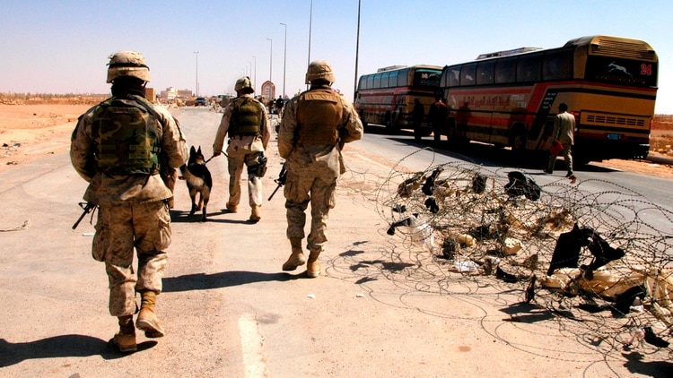 Soldados estadounidenses en Irak.