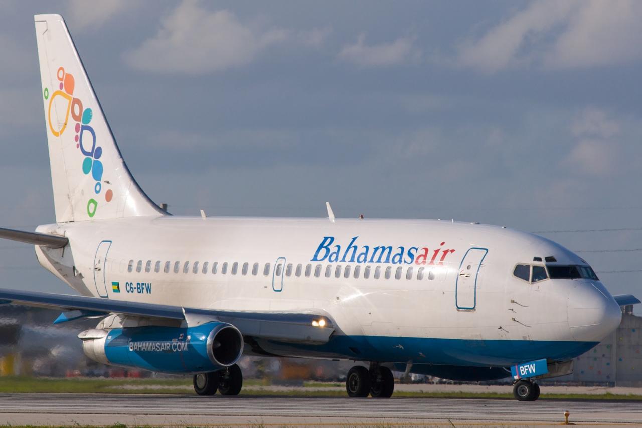 Un avión operado por Bahamasair.