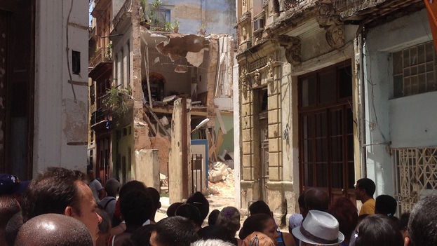 Derrumbe en la calle Habana, La Habana Vieja, 2015.