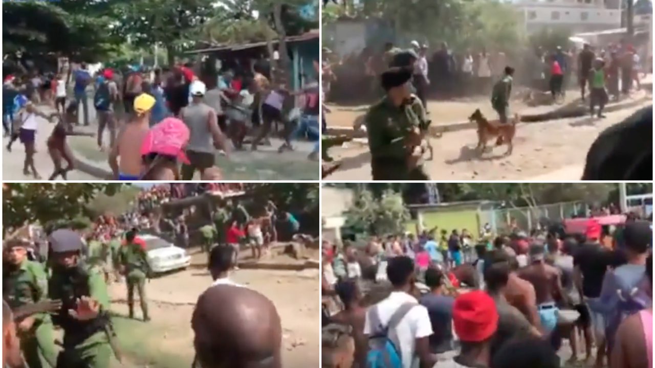Imágenes del enfrentamiento, tomadas de un video publicado previamente.