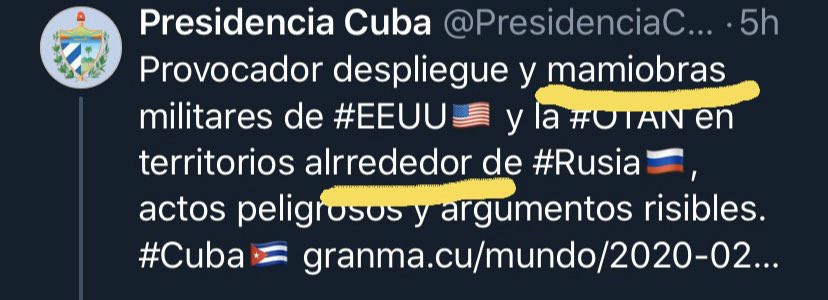 'Mamiobras' y 'alrrededor', los dos errores cometidos por la Presidencia de Cuba. 