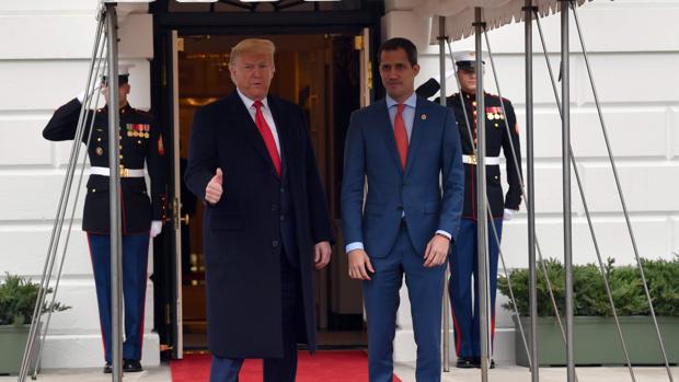 Trump y Guaidó en la Casa Blanca.