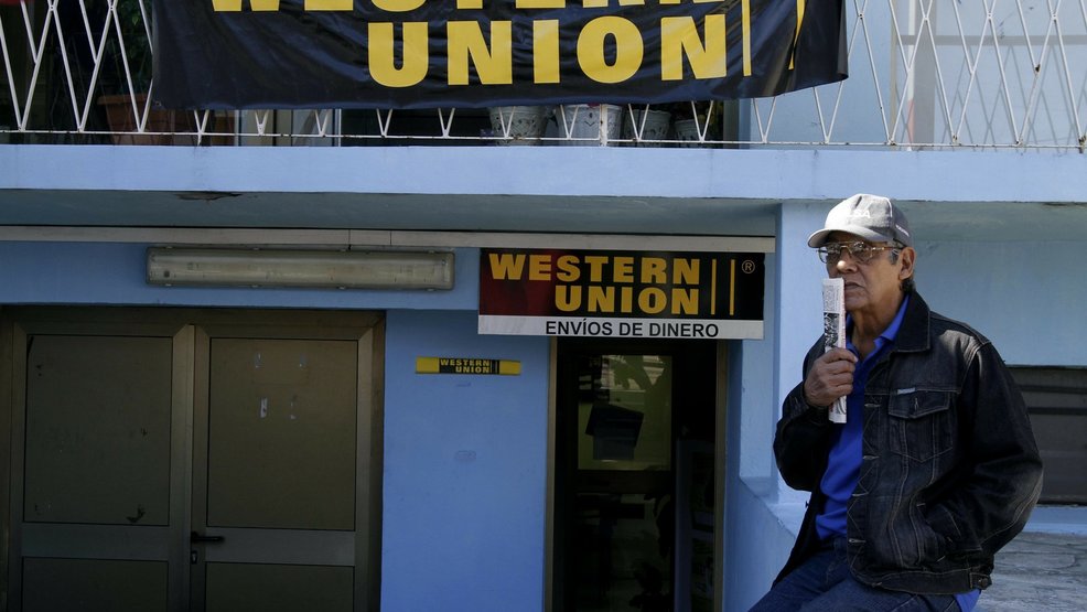 Sucursal de Western Union en la Habana.