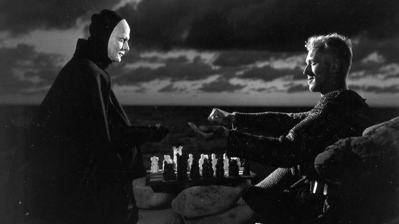Fotograma de "El séptimo sello" de Ingmar Bergman.