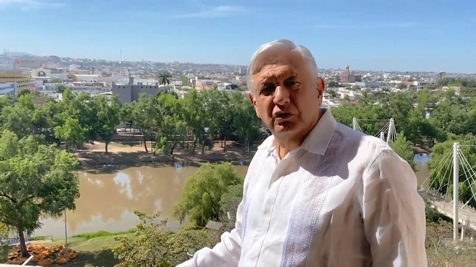 Andrés Manuel López Obrador en Culiacán.