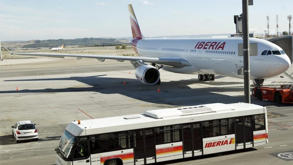 Vuelo de Iberia en el Aeropuerto de Madrid-Barajas.