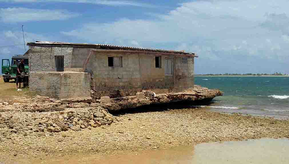 Erosión en la costa de Cuba.