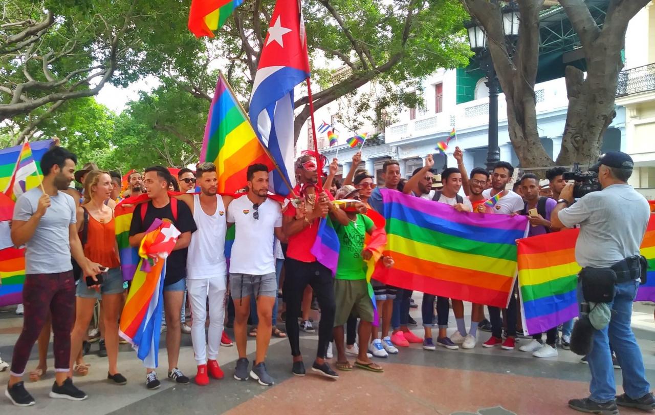 Activistas LGBTI+ en Cuba.
