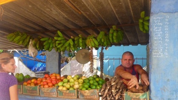 Agromercado en Cuba.
