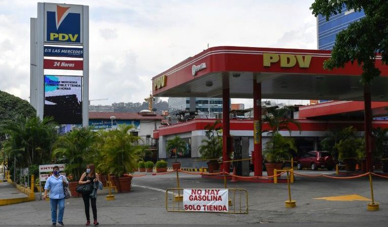 Gasolinera vacías en Venezuela.