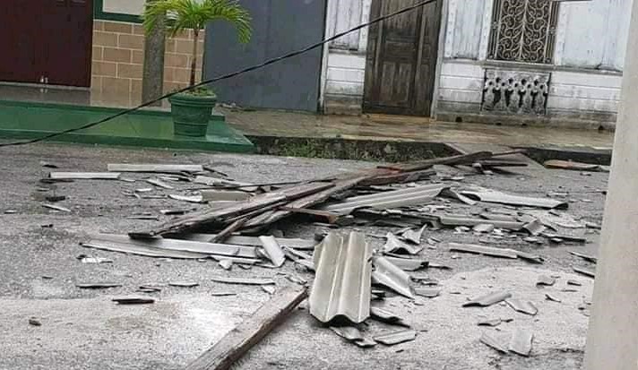 Afectaciones tras la tormenta en Caibarién.
