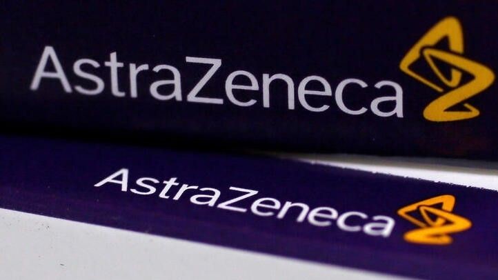 Logo de la farmacéutica británica AstraZeneca.