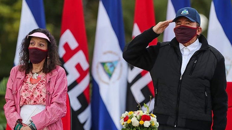 Rosario Murillo y Daniel Ortega esta semana en Managua.