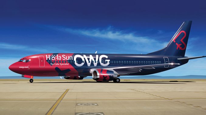 Avión de la nueva aerolínea OWG.