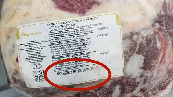 Carne de res paraguaya en una tienda en dólares en Cuba.