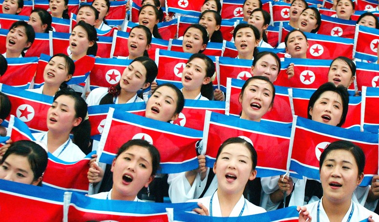 Animadoras norcoreanas durante los Juegos de Invierno de Pyeongchang.