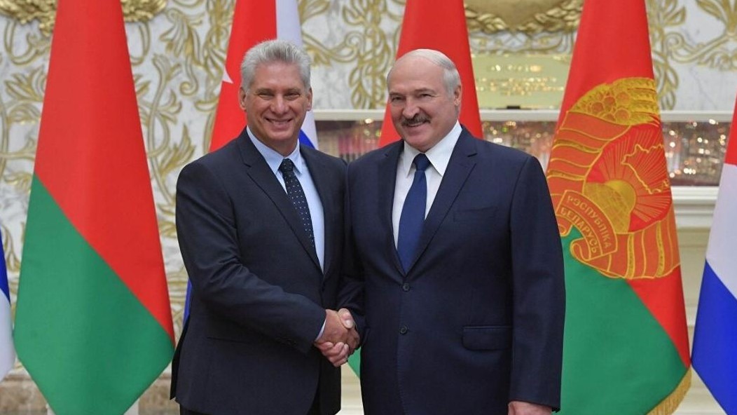 Díaz-Canel y Lukashenko en Minsk.