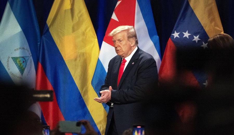 El presidente de los Estados Unidos, Donald Trump, durante el evento.