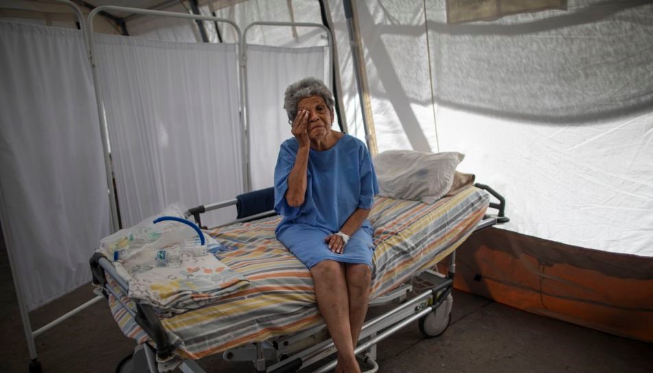 Una paciente venezolana enferma de Covid-19 en Caracas.