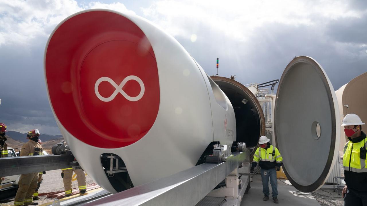 El dispositivo de Virgin Hyperloop.