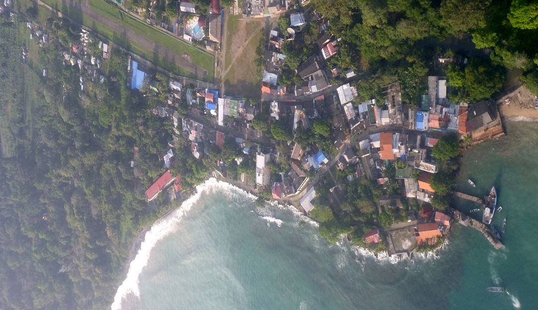 Vista aérea de Capurganá, Colombia.