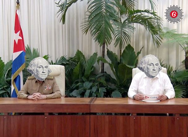Raúl Castro y Díaz-Canel durante el anuncio del inicio del proceso de unificación monetaria.
