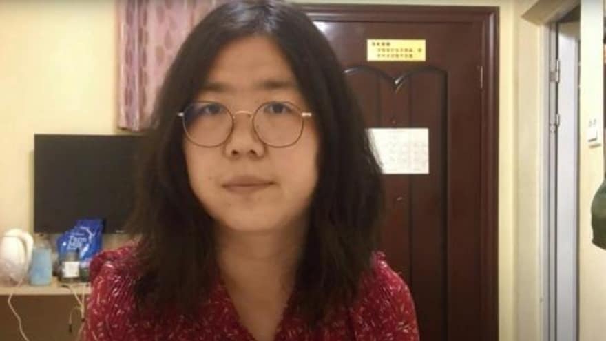 Zhang Zhan, la periodista china condenada.