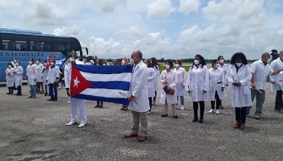 Una brigada de médicos cubanos.
