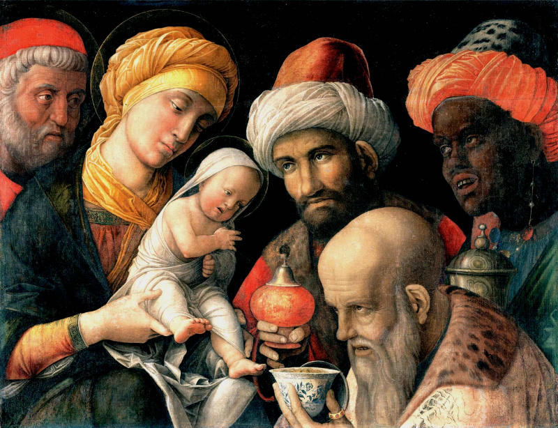 'Adoración de los Reyes Magos' de Andrea Mantegna, J. Paul Getty Museum, Los Ángeles.