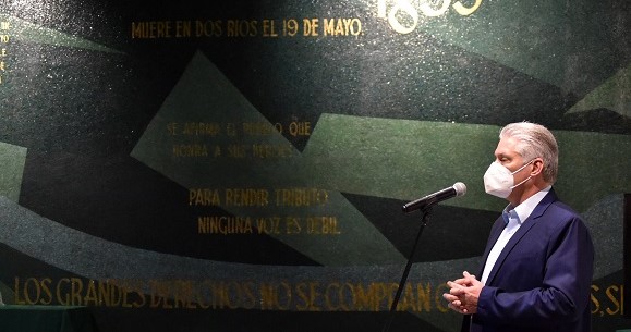 Miguel Díaz-Canel en el Memorial José Martí el 28 de enero.