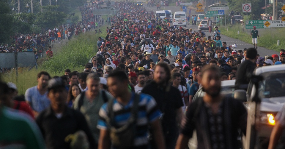 Caravana de emigrantes en Tapachula