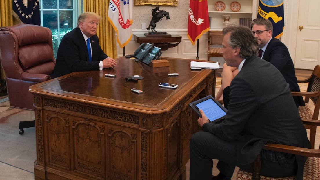Donald Trump en el despacho oval.